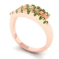 thumbnail image 2 of 0.44 ct Brilliant Round Cut Natural Peridot 14k Rose Gold Band SZ 7, 2 of 6