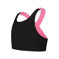 thumbnail image 4 of WUANDIXFA Little Girl Bras Cute Soft Comfortable Stylish Color Blocked Yoga Sports Bra Top for Girls Teens Girl Bras,Black,5-6 Years, 4 of 7