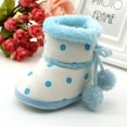 thumbnail image 6 of Lovebay Infant Boots Winter Baby Girl Shoes Soft Sole Anti-Slip Toddler Snow Warm Prewalker Newborn Slippers Wave Point Blue 6-12 Months, 6 of 6