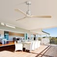 thumbnail image 2 of Sofucor 52 Inch Solid Wood Ceiling Fan and Remote,3-year warranty Noiseless White,Outdoor Indoor Modern 3 Blade Ceiling Fans for Bedroom Living Room Farmhouse Patio, 2 of 11
