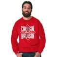 thumbnail image 3 of Cruisin For a Bruisin Fight Rebel Punk Men Big & Tall Sweatshirt Brisco Brands 3X, 3 of 6