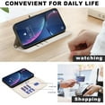 thumbnail image 6 of Wallet Case for Samsung Galaxy S23 Plus with Wrist Strap & Shoulder Strap, Multiple Card Slots Folio Purse PU Leather Stand Full Body Protection Phone Case Cover for Samsung Galaxy S23 Plus, Beige, 6 of 12