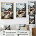 thumbnail image 4 of Designart "Mountain Retreat Red Pickup Truck" Pickup Truck Floater Framed Canvas Art Print, 4 of 7