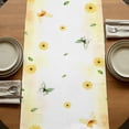 thumbnail image 5 of Table Runners 120 Inches Long Dress Scarves, Spring Dog Farmhouse Coffee/Dining/Kitchen Table Runner for Living Room, Sunflower Daisy Botanical Yellow Ombre 13x120 Inch, 5 of 9