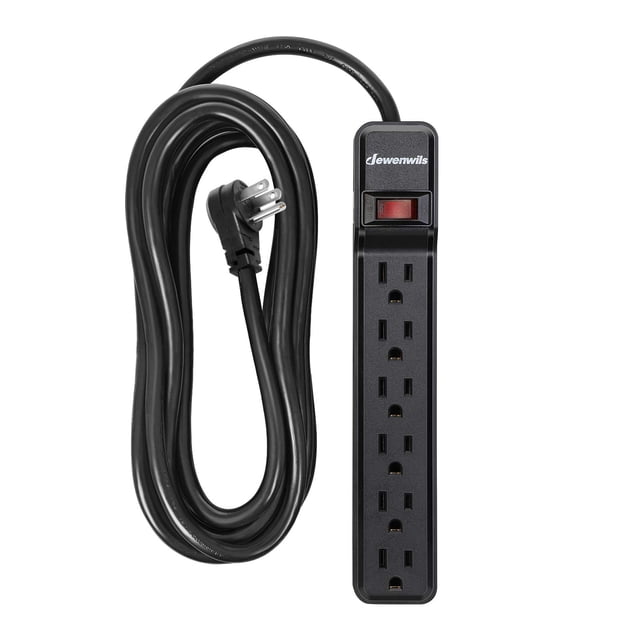 Protector contra sobretensiones Power Strip DEWENWILS, 25 pies, 6 salidas, 500 J