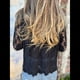 thumbnail image 4 of Blusa de Larga con Botones, Escote en V y Bordado con Recortes, Cárdigan de Media Calada Negro XL, 4 of 7