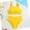 Yellow-b, variant on Girls Swimsuits Plain Color Girls Swimsuit with Shorts Teen Girl Bathing Suits 2 Piece Girls Bikinis for Teen Girls 8-9 Years