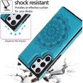 thumbnail image 4 of Design for Galaxy S24 Ultra Case with Credit Card Holder Slot PU Leather Wallet Phone Cases Stand Kickstand Durable Shockproof Protective Cover for Samsung S24U Women Men 6.8 inch Blue, 4 of 14