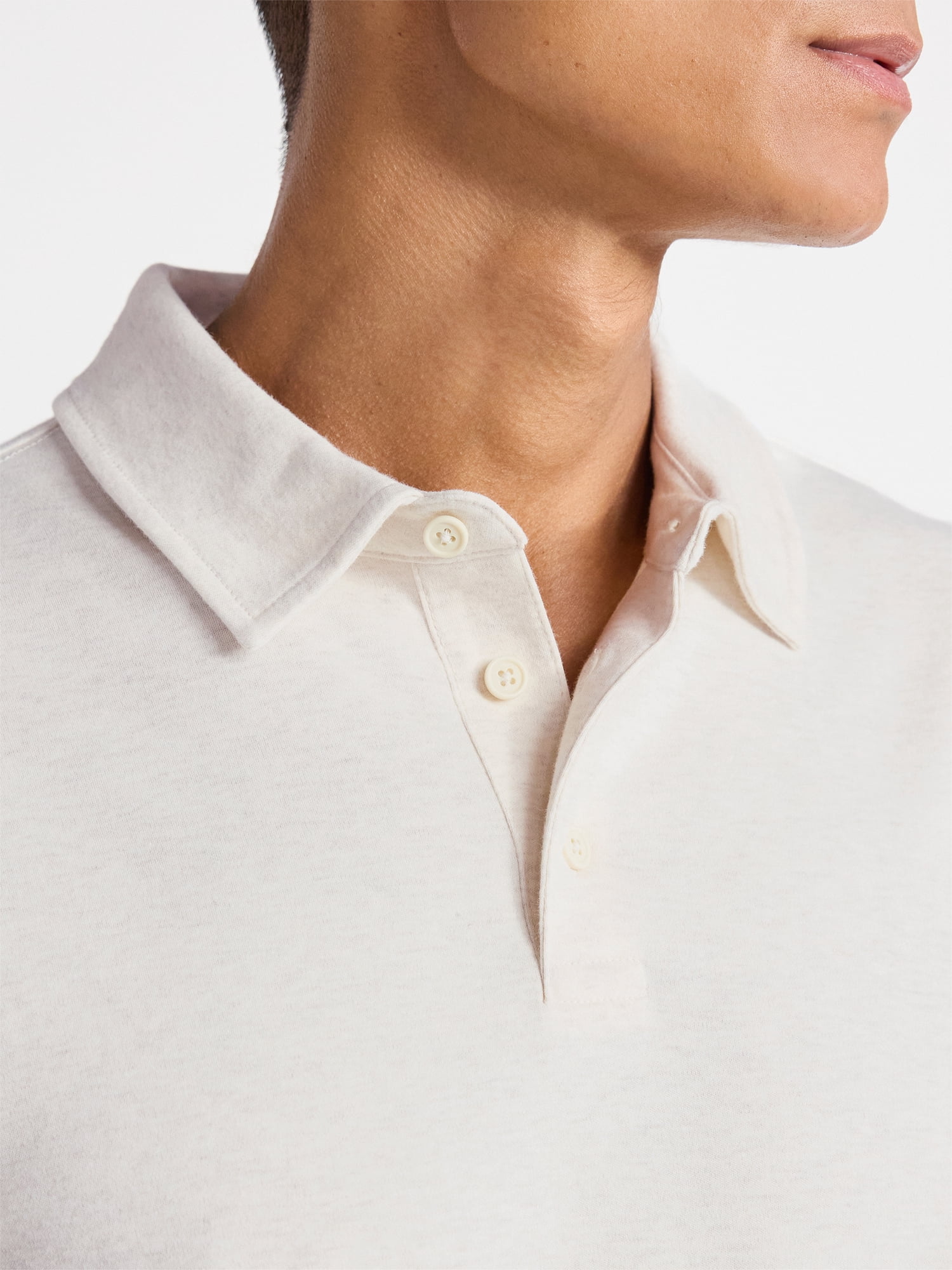 Free Assembly Mens Cotton Polo Shirt with Short Sleeves, Sizes XS-3XL