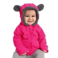 thumbnail image 3 of Fozruso Boys Outerwear Jackets Coats 4-5 Years,Toddler Kids Baby Boys Girls Fleece Sweatshirt Jacket Outerwear Coat Fall Winter Zip Up Cute Bear Ears Hooded Warm Coat Outwear Pink, 3 of 5