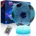 thumbnail image 6 of YSITIANNA Soccer 3D Lamp Night Light with Remote & Touch Control,Multiple Colour & Flashing Modes and Brightness Adjusted,USB & Batteries Powered,Best Gifts for Sport Lovers Boys Girls Kids STNL#4173, 6 of 7