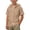 Khaki, variant on Boys Summer Basic Tee Boys Linen Shirt Gauze Half Button Down T Shirt Teens Long Sleeve Summer Hoodies Lightweight Beach Loose Fit Tops 11-12 Years Size,White