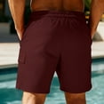 thumbnail image 5 of Kvture Men's Corduroy Shorts Casual Elastic Waist with Drawstring Textured Lightweight Summer Beach Shorts with Pockets Wine XXL, 5 of 5