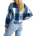 thumbnail image 4 of SAYOO Chaqueta a cuadros de otoño e invierno para mujeres SAYOO moda, 4 of 7