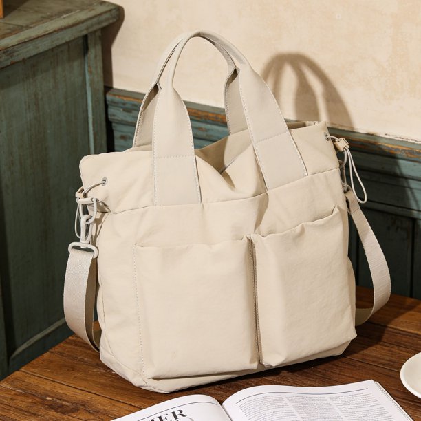 Bolso de hombro informal de nailon para mujer: de mano, cruzado y tipo tote para estudiantes, para ir al trabajo a diario y para viajar.