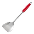 thumbnail image 4 of Raindrops Stainless Steel Utensils 1Pack Kitchen Spatula Metal Long Handle Heat Resistant for Cooking 13.4x3.5x0.4in, 4 of 8