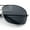 Silver - Black, variant on Mens Classic Air Force Officer Agent Metal Rim Cop Sunglasses All Black