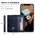 thumbnail image 6 of Serman Brands Money Clip Slim Wallet | Mens Wallets Thin Front Pocket | RFID Blocking Card Holder | Minimalist Mini Bifold Wallet | Atlantic Blue, 6 of 7