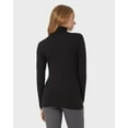 thumbnail image 4 of 32 Degrees Women’s Ultra Soft Thermal Midweight Baselayer Turtleneck Long Sleeve Top (Black, Small), 4 of 4