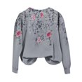 thumbnail image 4 of MESSUEN Pullover Sweatshirts for Women Winter Sweatshirts for Women Long Sweaters for Women Womens Blouses Casual Woman Shirts Woman Tops Cute Long Sleeve Top Gray M, 4 of 4