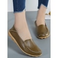 thumbnail image 5 of Fangasis Womens Casual Shoes Fashion Loafers Slip On Flats Driving Lightweight Nurse Shoe Khaki 8, 5 of 5