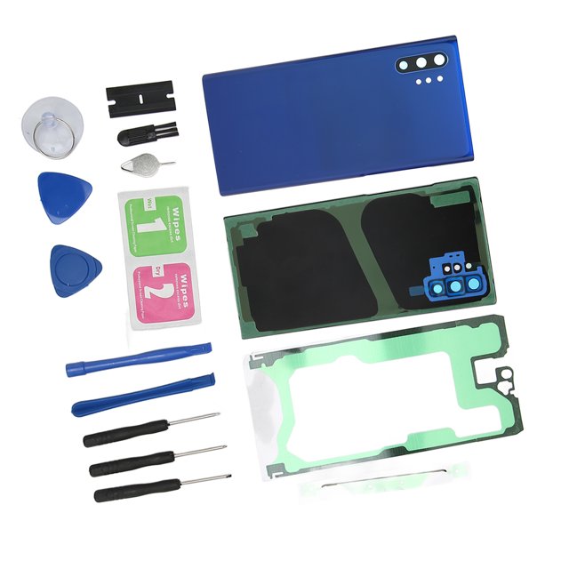 Écran de Verre avant Extérieur, Remplacement Fin de Verre Arrière Remplacement Précis Ajustement Parfait avec Kit d'Outils de Réparation Noir, Blanc, Bleu, Coloré