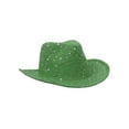 thumbnail image 2 of Chapeau de Cowboy à Paillettes et Sequins - Vert, 2 of 2