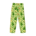 thumbnail image 3 of Vsdgher Green Avocado Print Mens Pajama Pants Sleep & Lounge Pants, PJ Bottoms With elastic waistb and Pockets, 3 of 5