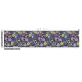 thumbnail image 3 of Ambesonne Floral Fabric by the Yard Upholstery, Hand-Drawn Flowers Retro Art, 10 Yards, Slate Blue Mustard Pink, 3 of 5