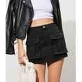 thumbnail image 5 of KISSMODA Skirts for Women Denim Mini Cargo Skirt Mid Rise Button Up Bodycon Y2k Trendy Summer Casual Jean Skirt, 5 of 6