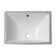 thumbnail image 2 of 20.25"x15" White Ceramic Rectangular Undermount Bathroom Sink with Overflow, 2 of 8