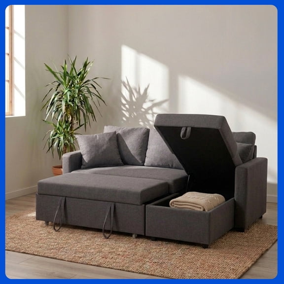 Sofá Cama Easy Living  Segovia Gris Claro