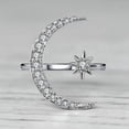thumbnail image 2 of Ethnic Star Moon Open Ring Stylish Crescent Moon Finger Jewelry, 2 of 3
