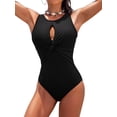 thumbnail image 1 of Charmo Maillots de Bain une Pièce à Col Haut pour Femmes Monokini, 1 of 6