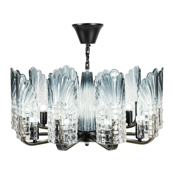 Miumaeov 10-Lights Modern Elegant Crystal Glass Chandelier LED Pendant Lamp Ceiling Hanging Light Fixture