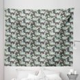 thumbnail image 1 of Floral Tapestry, Abstract Simplistic Flowers and Leaves, Fabric Wall Hanging Decor for Bedroom Living Room Dorm, 5 Sizes, Grey Pale Sage Green, by Ambesonne, 1 of 1
