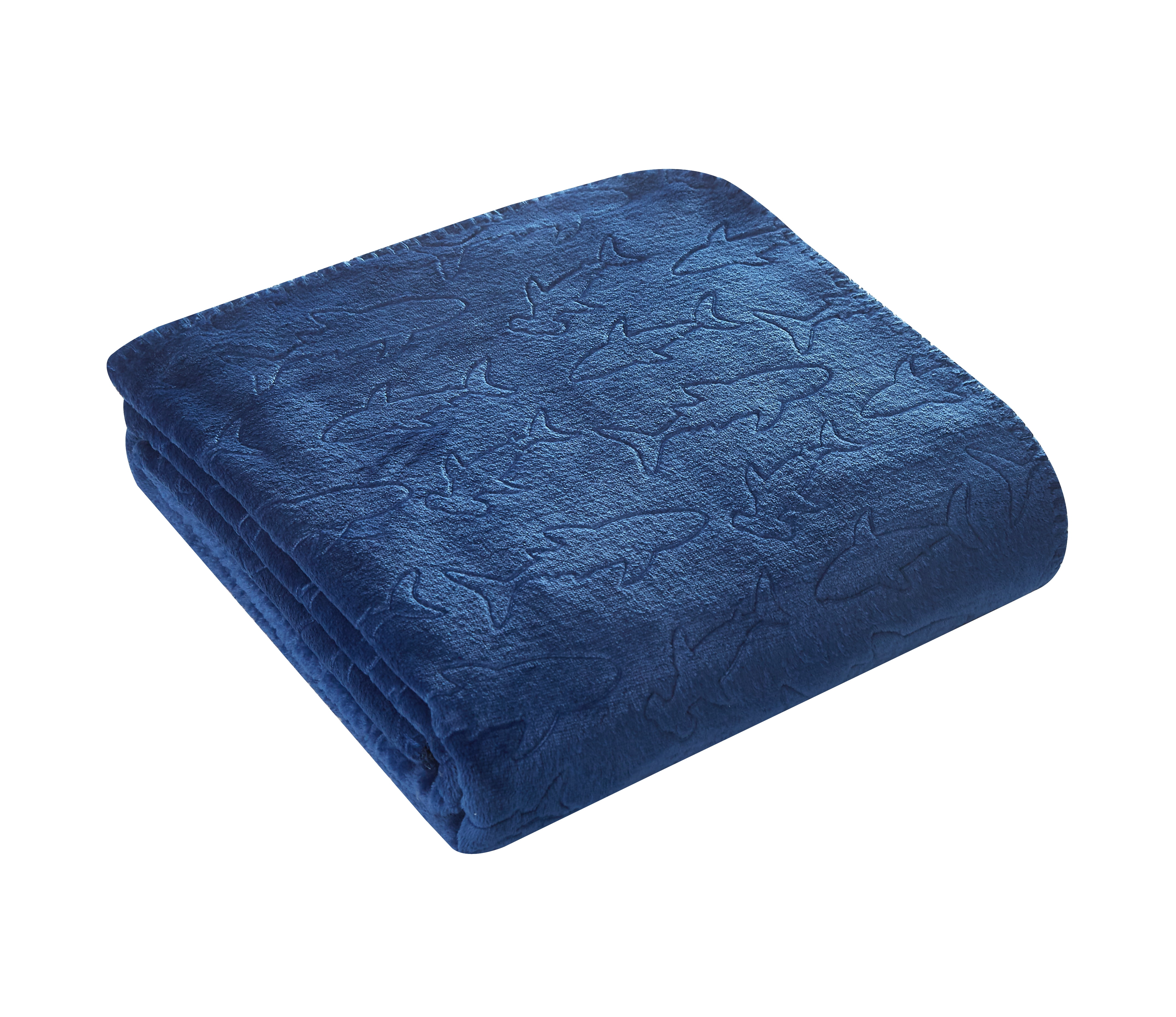 Your Zone Shark Set for Kids, 3 Pieces Includes Storage Cube, Throw & Decorative Pillow
