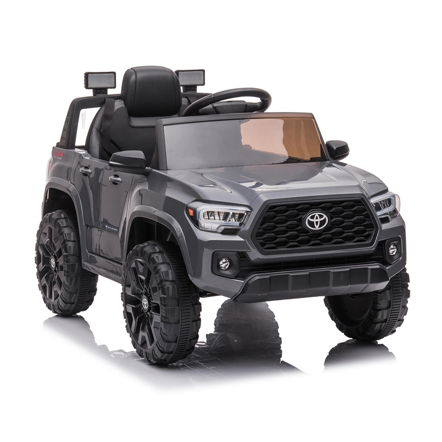 CIPACHO 12V Electric Cars for Kids, Licensed Toyota Tacoma Ride On Car, Remote Control Truck Car for Boys Girls, Battery Powered Kids' Vehicles with MP3, FM, LED Lights, Gray CIPACHO 12V Electric Cars for Kids, Licensed Toyota Tacoma Ride On Car, Remote Control Truck Car for Boys Girls, Battery Powered Kids' Vehicles with MP3, FM, LED Lights, Gray