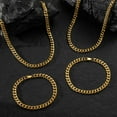 thumbnail image 6 of Stainless Steel Cuban Link Chain and Bracelet Set for Men, Chains 3.5mm/5mm/7mm Width, Bracelet 7 1/2" and 8" Length, No Tarnish & Durable Mens Jewelry, 6 of 6