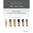thumbnail image 2 of MeMoi Plus Size Curvy Ultra Sheer Control Top Pantyhose - Womens - Female (5X/6X, Off Black), 2 of 7