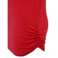 thumbnail image 4 of KOGMO Womens Short Sleeve Solid Basic Tunic Top Tee with Side Shirring, 4 of 6