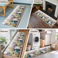 thumbnail image 5 of 2'x6' Rug Runners for Hallways Kitchen, Daisies Flowers Non Slip Entryway Beside Floor Carpet Runner, Bottle Floral Vintage Watercolor Washable Laundry Room Bedroom Throw Rugs Mat for Family Pet, 5 of 8