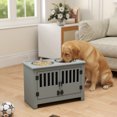 thumbnail image 2 of PawHut Bols Surélevés pour Chiens avec 2 Bols en Acier Inoxydable, Rangement, pour Chiens TG, Gris, 2 of 10