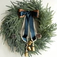 thumbnail image 5 of Cheapark Christmas Bow & Pine Cone Wreath - Rustic-Style Door Hanging With Bells For Christmas & Parties, Festive Home Decor, 5 of 7