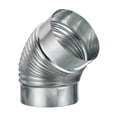 thumbnail image 1 of Unique Bargains 6' OD Elbow 45 Degree Duct Pipe Connector HVAC Galvanized Iron Adapter, 1 of 4