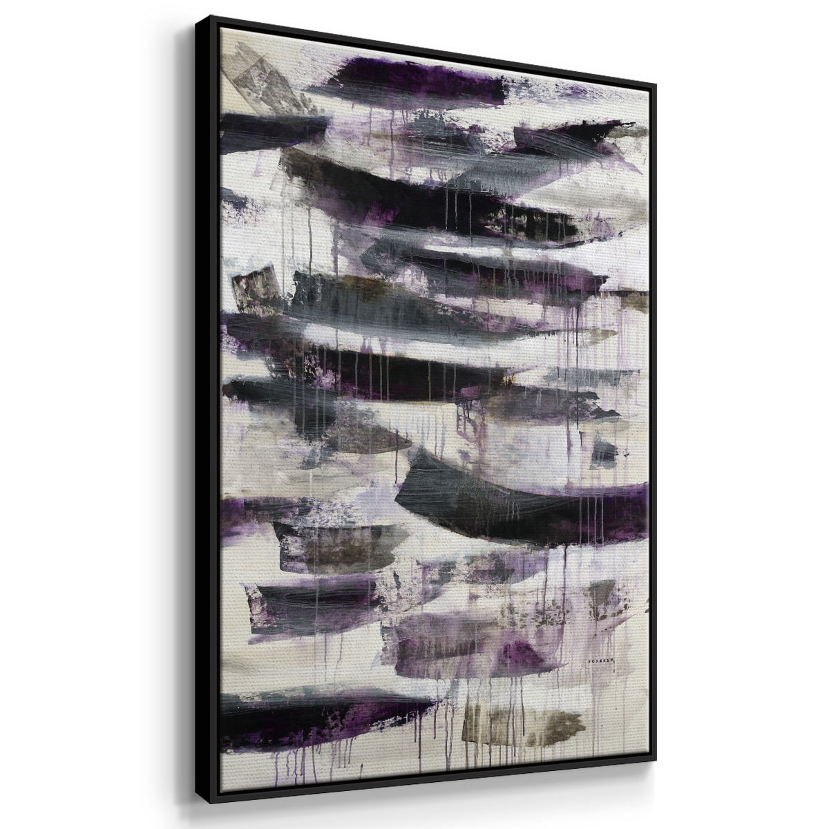 Helix #2 Framed Premium Gallery Wrapped Canvas - Ready to Hang - 17 x 25 - Black Floating Frame