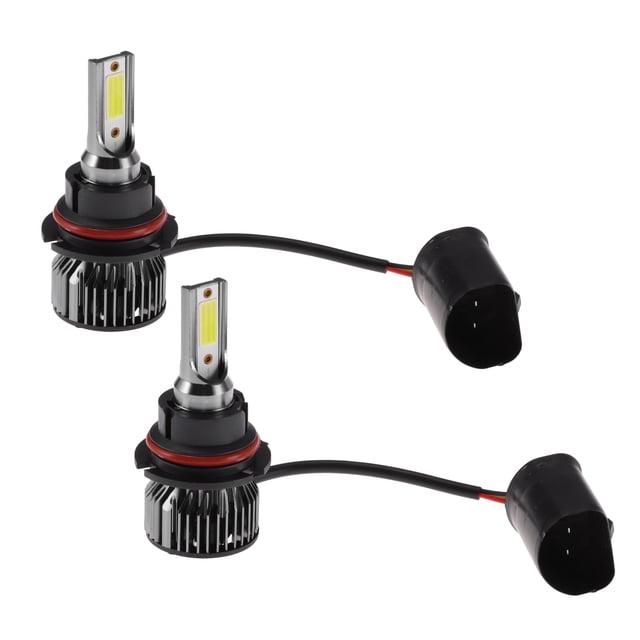 Bombillas LED para Faros 9007 Unique Bargains 6000lm Luces LED Automáticas Luz Blanca 6000K Alta y Baja Intensidad Alto Rendimiento Plug and Play Sin Parpadeo Luz de Conducción 1 par