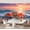 Color 3, variant on Wall Mural Peel and Stick Crab Sunset Beach Self-Adhesive Wallpaper Removable Wall Decal Wall Sticker Home Decor for Living Room Bedroom 69"x96"