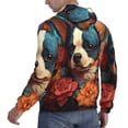 thumbnail image 6 of Salouo Vintage Colorful Flower French Bulldog Pattern Men's Fall Hoodie Sweatshirt,Sport Hoodie with Pockets for Men Pullover Casual Hooded Sweatshirt-Small, 6 of 7