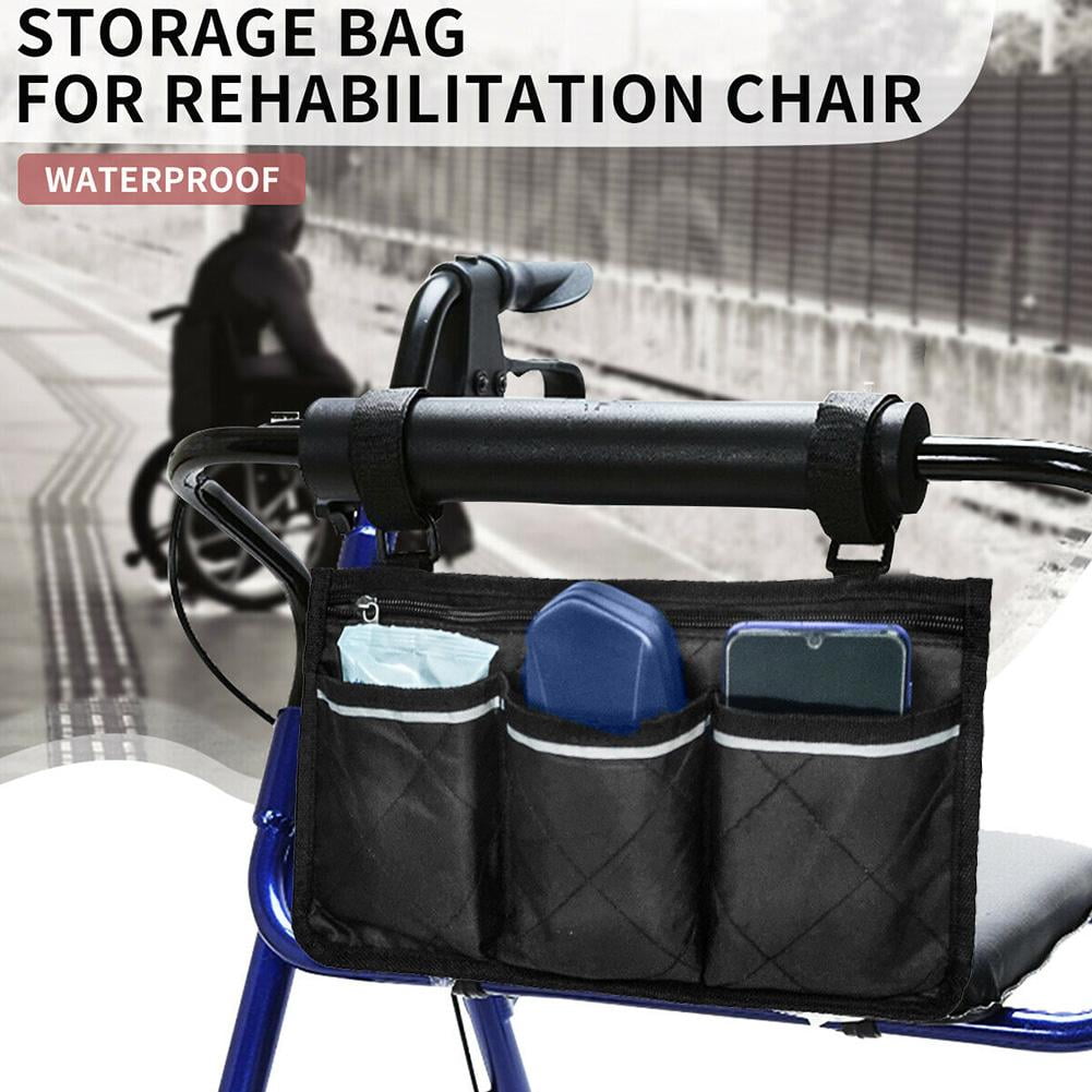 YLSHRF Wheelchair Bag,Multiple Pockets Large Capacity Wheelchair
